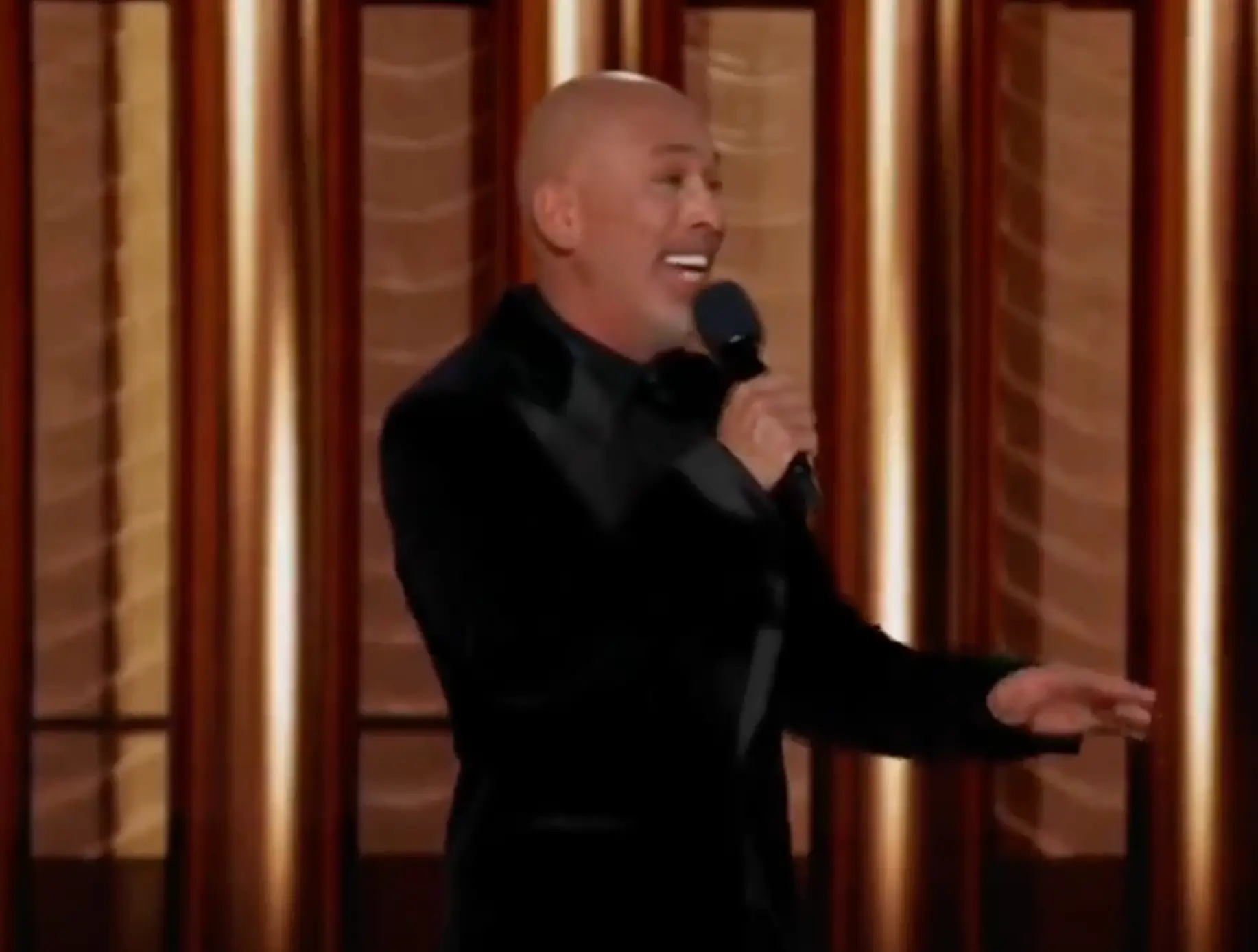 The joke didn't go down well.