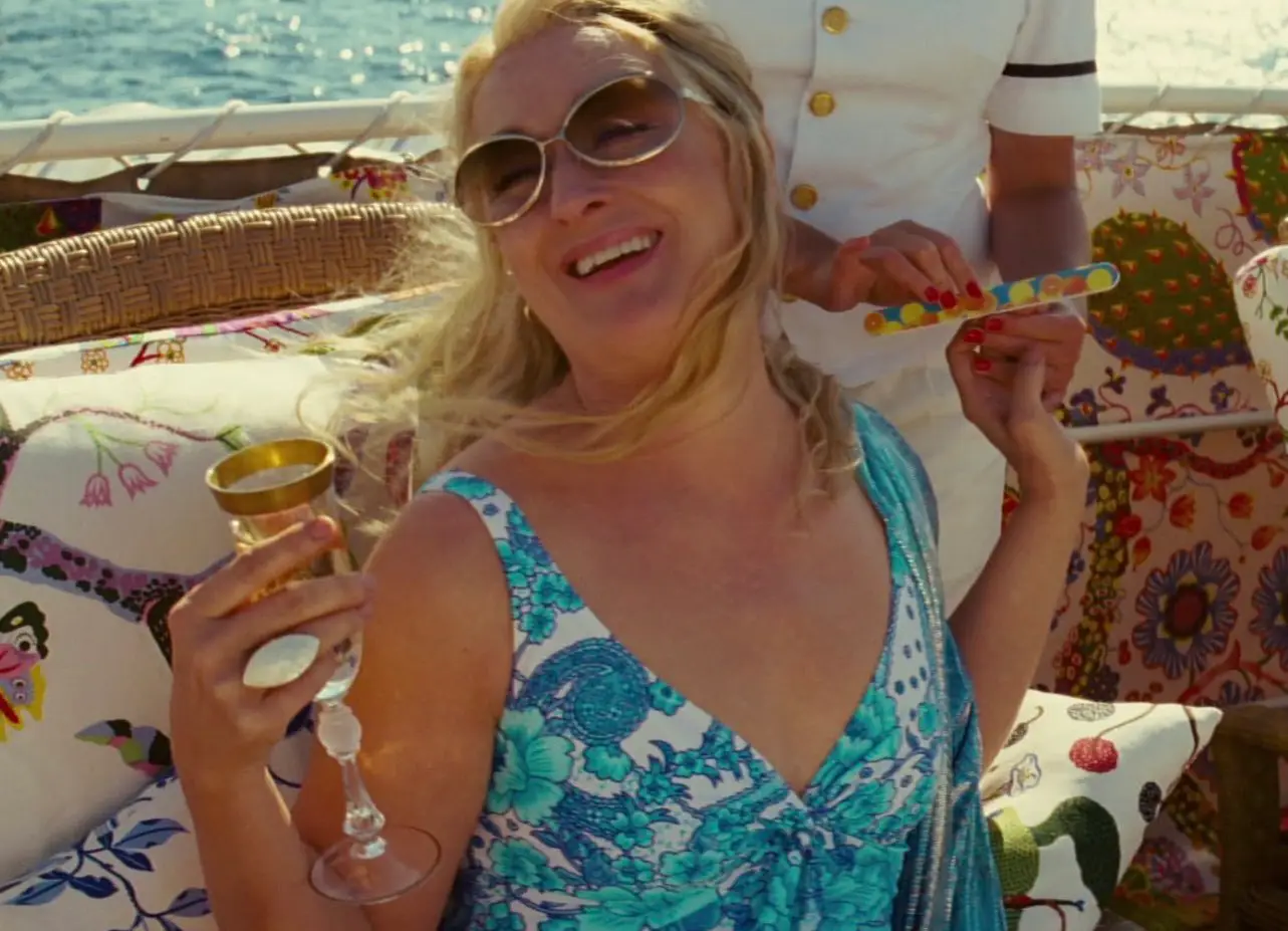 Meryl's character Donna can be seen rocking the same sunglasses in Mamma Mia. (Universal Pictures)