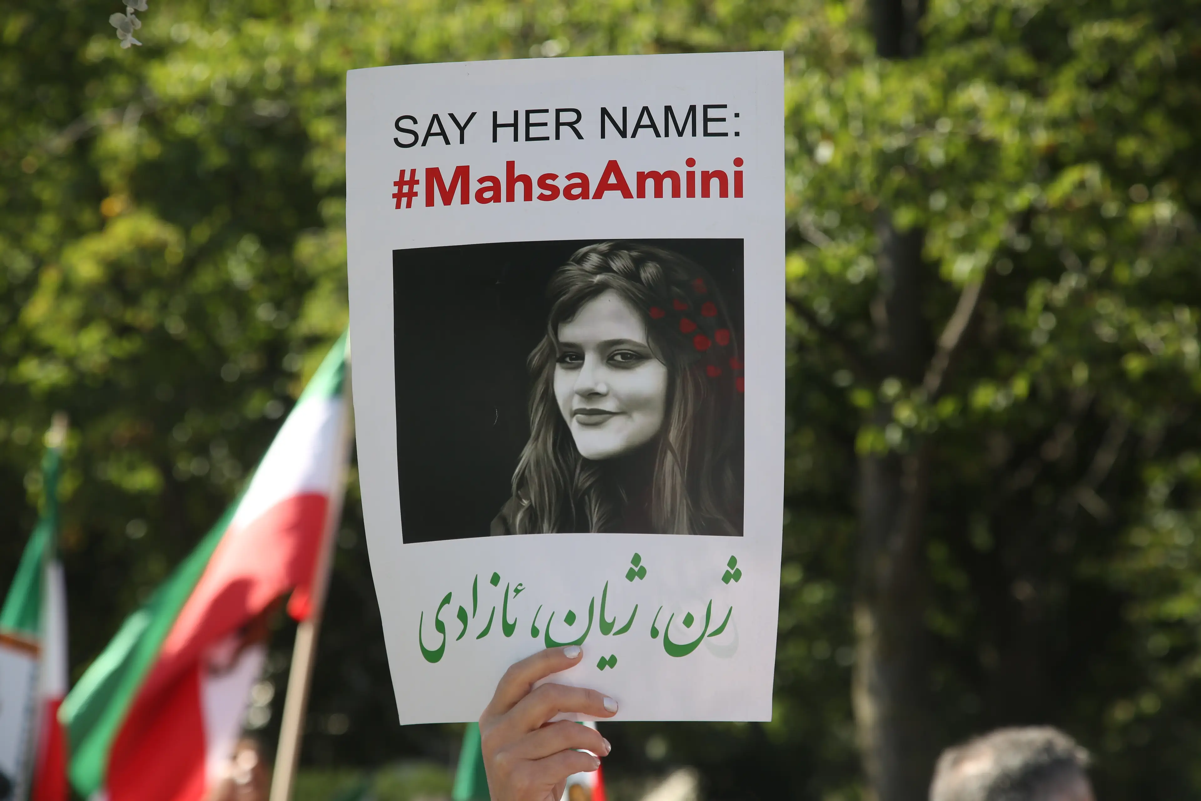 Amini was arrested and killed by Iran's morality police for allegedly violating its strictly-enforced dress code (Creative Touch Imaging Ltd./NurPhoto via Getty Images)