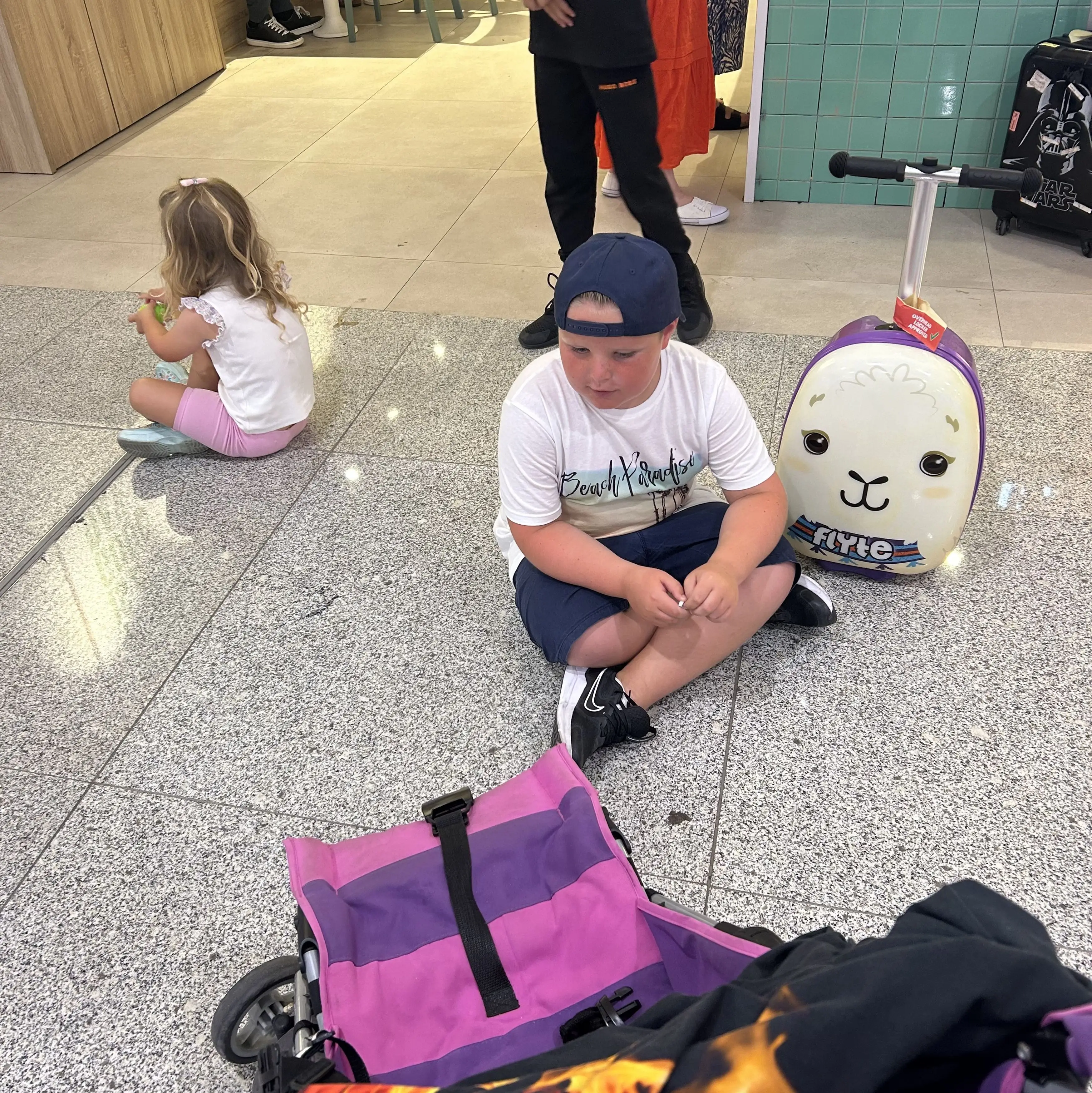 Megan says she and her children were stranded at the airport for 15 hours (Kennedy News and Media)