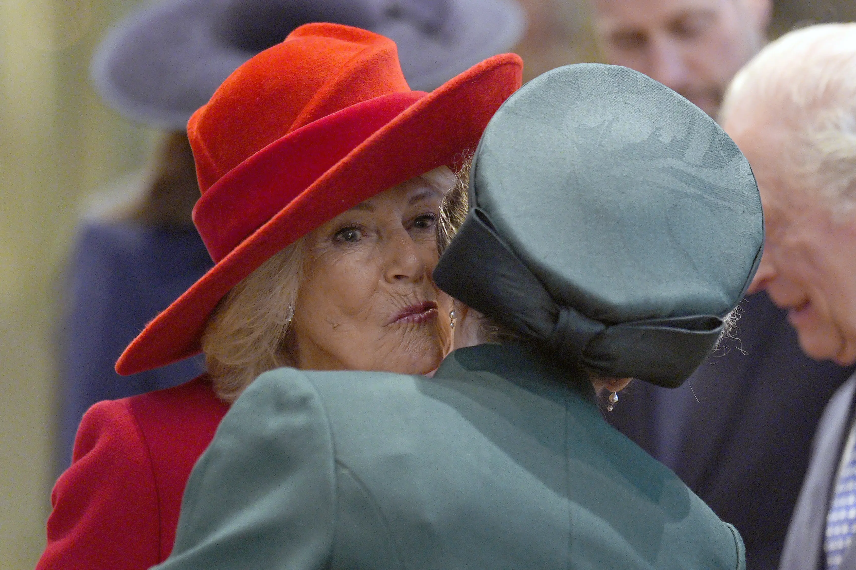 Anne kissed Camilla but did not curtsey (Aaron Chown - WPA Pool/Getty Images)