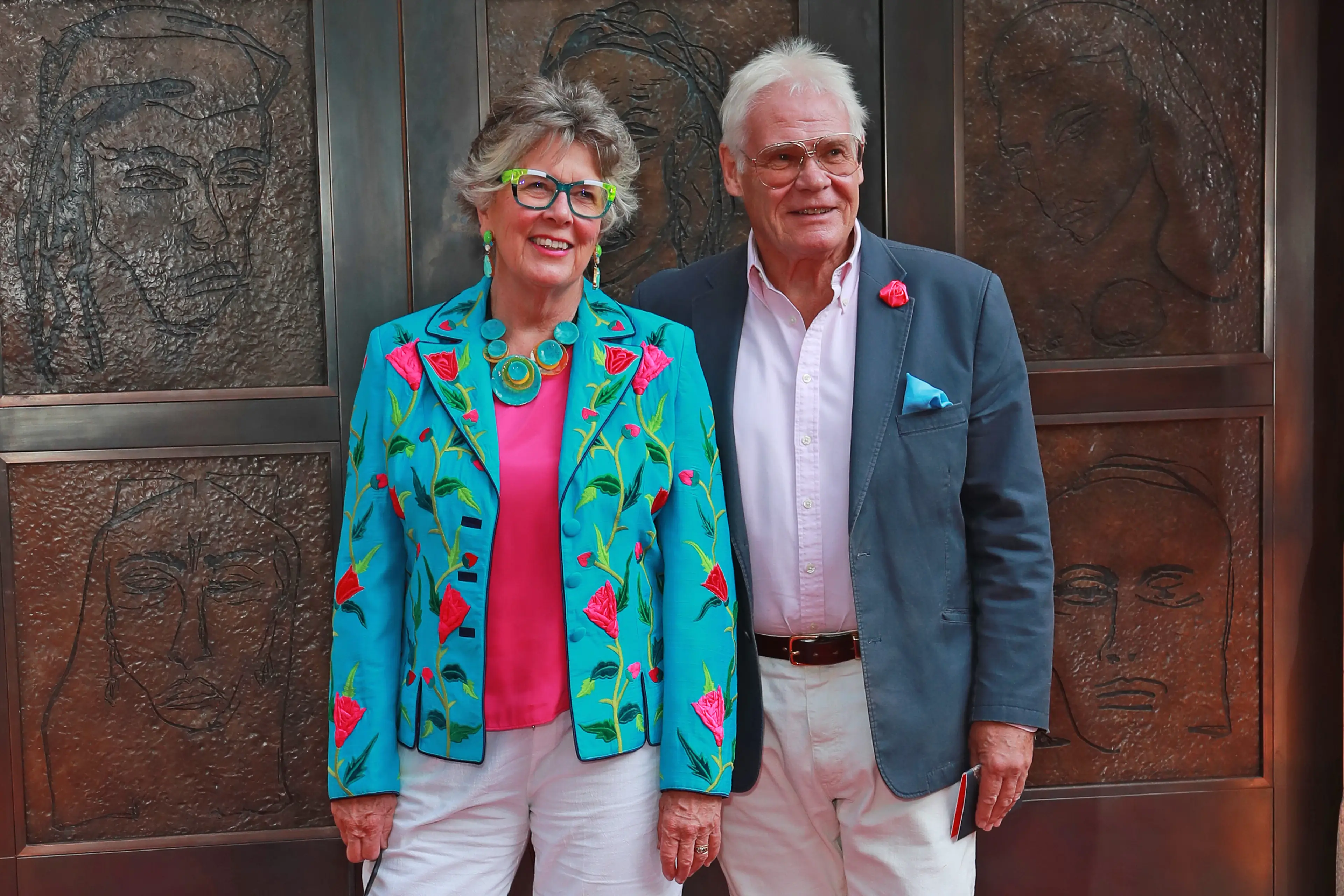 Prue Leith with current husband, John Playfair (Dave Benett/Getty Images for The National Portrait Gallery)