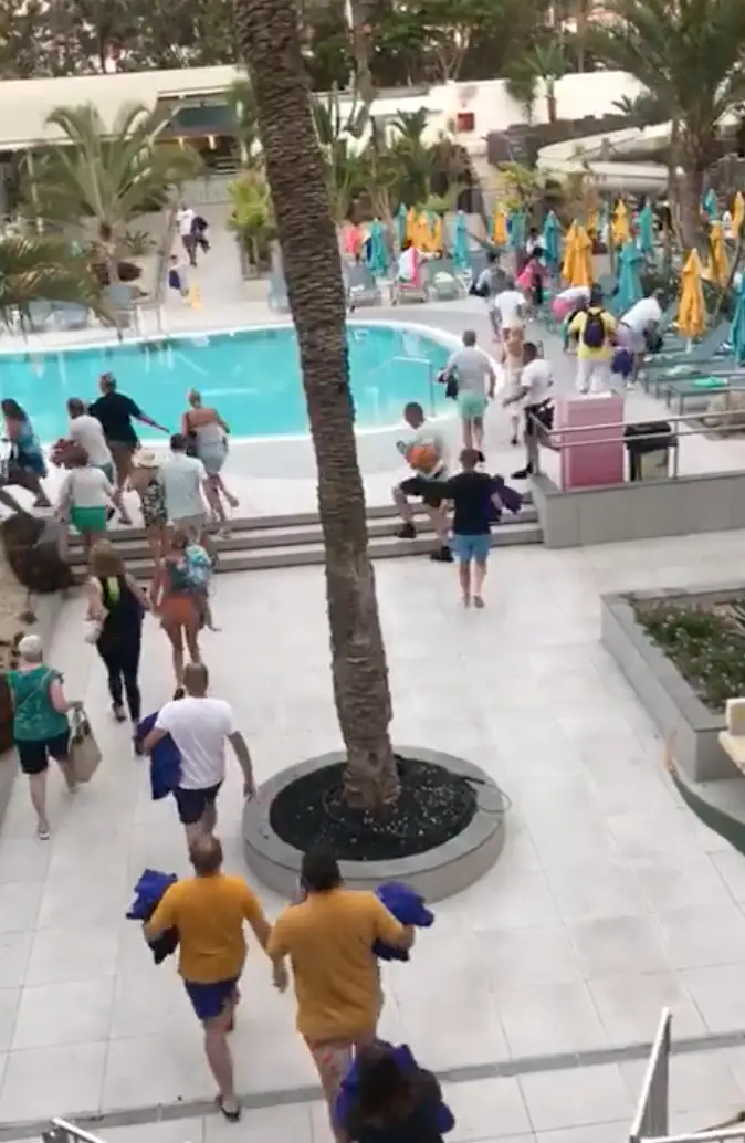 The chaotic scenes were filmed and shared on TikTok.