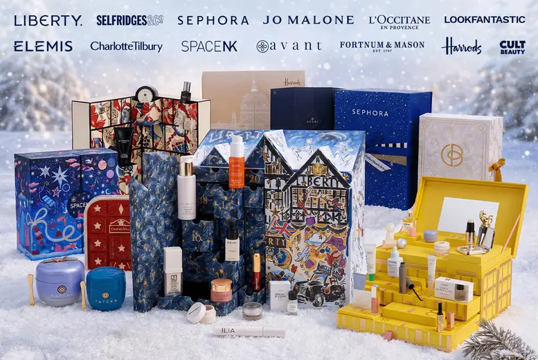 There's a chance to win beauty advent calendars from Liberty, Harrods, Selfridges, Space NK, Charlotte Tilbury, Avant, Sephora and more (Wowcher)