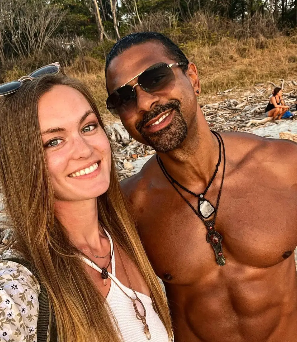 David Haye and girlfriend Sian.