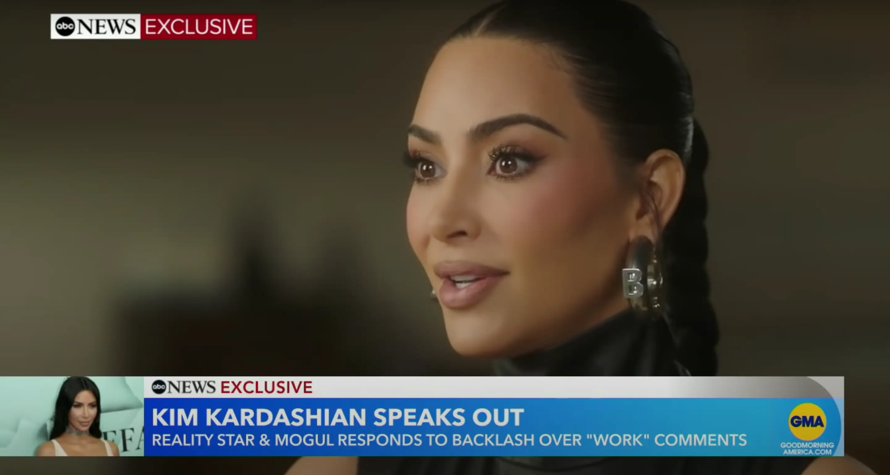 Kim provided context for her comments about women in business. (