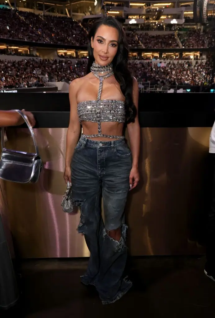 Even Vogue loved one of Kim's previous 'jeans and a nice top' looks she wore to watch Beyoncé (Photo by Kevin Mazur/WireImage for Parkwood)