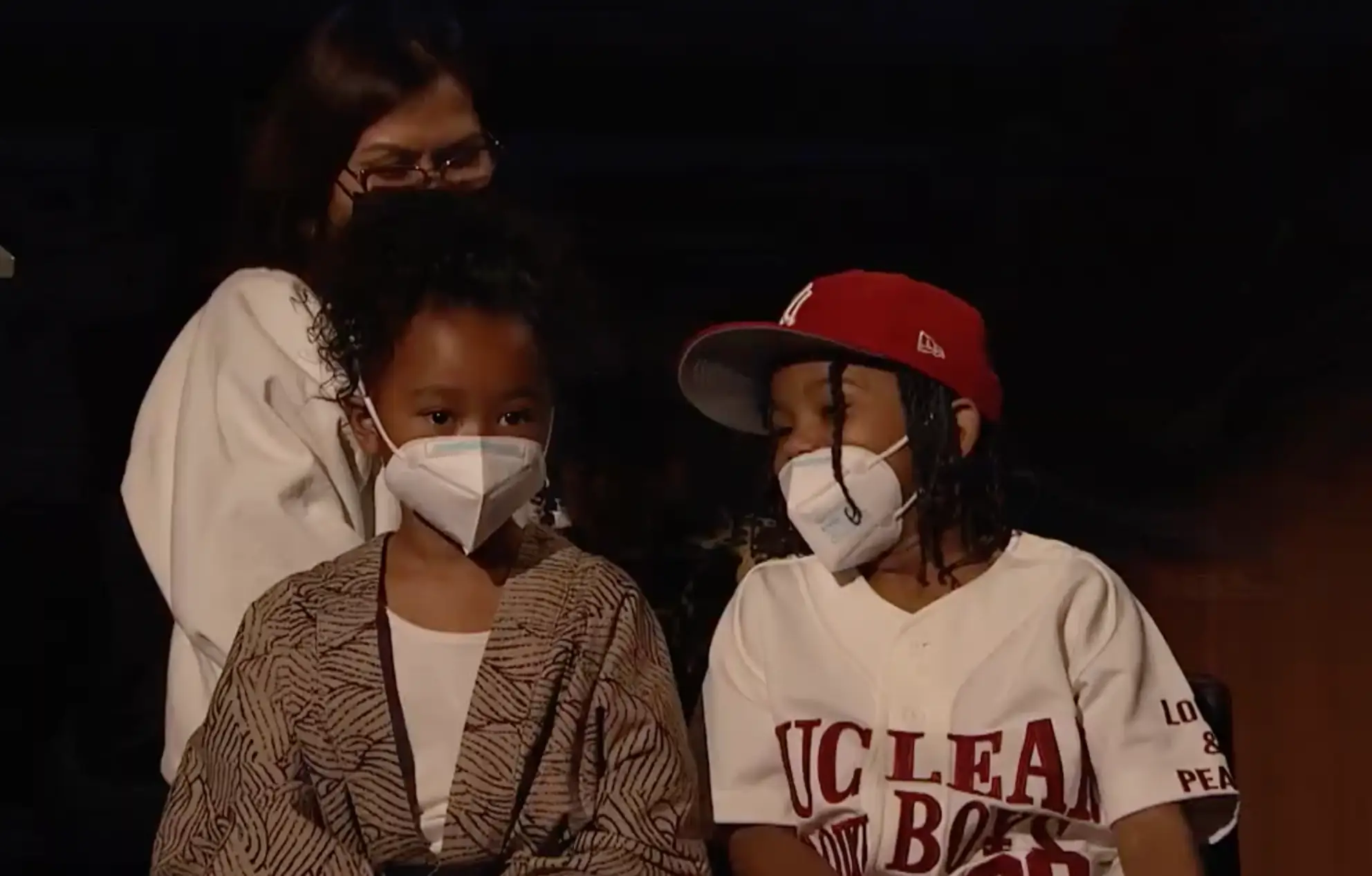 Kim had to tell the kids to be quiet.