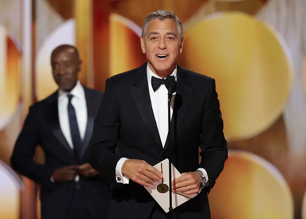 George Clooney presented an award at the Golden Globes last night (Rich Polk/2026GG)