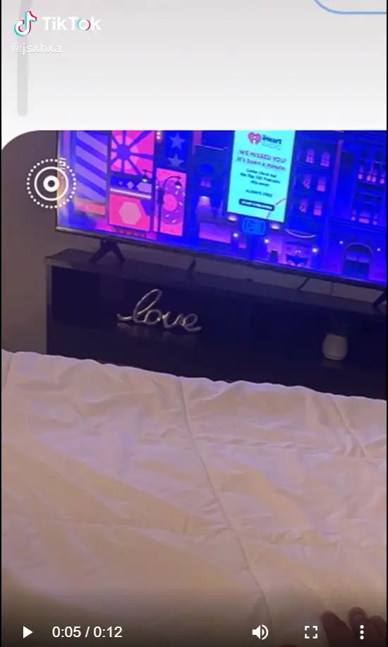 The bedroom decor has left some viewers suspicious. (