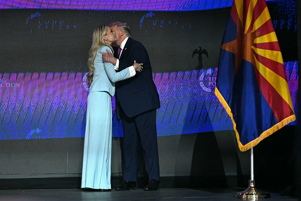 Kirk appeared alongside Trump at a Turning Point USA event on Friday (JIM WATSON/Getty Images)