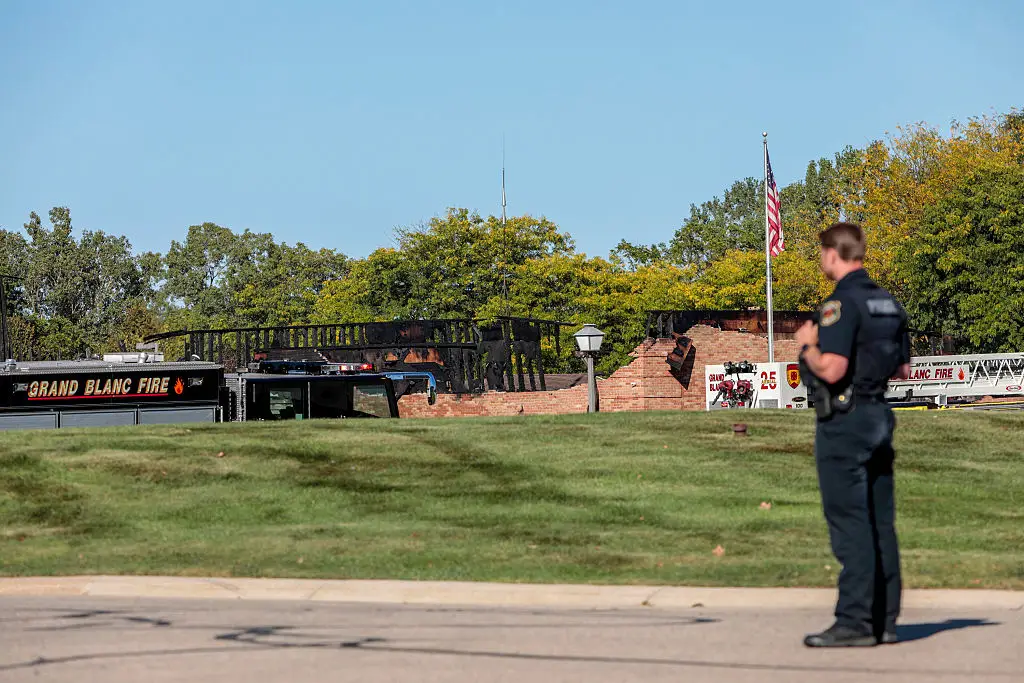 The devastating attack took place at a Mormon church in Michigan yesterday (Bill Pugliano/Getty Images)