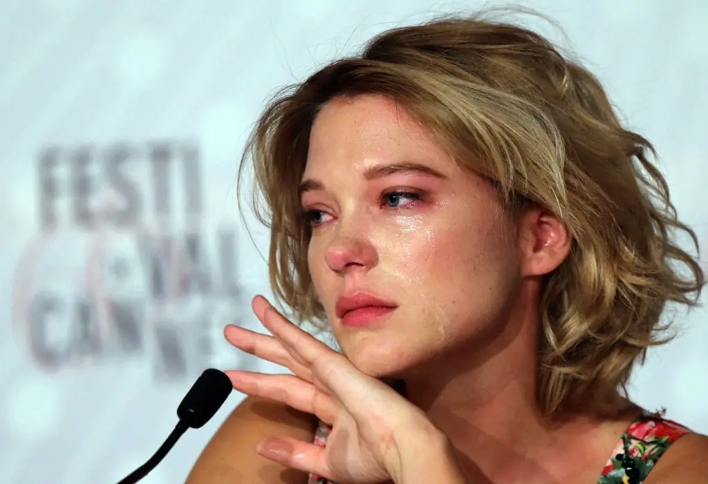 Seydoux was seen in tears during the Cannes interview (LOIC VENANCE/AFP via Getty Images)