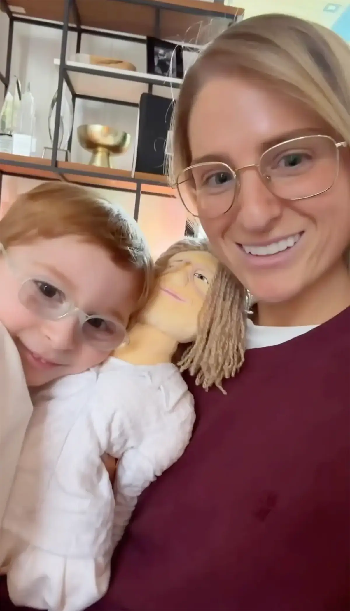 Meghan Trainor showed off a lookalike doll she made for her son for his separation anxiety (Instagram/@meghantrainor)