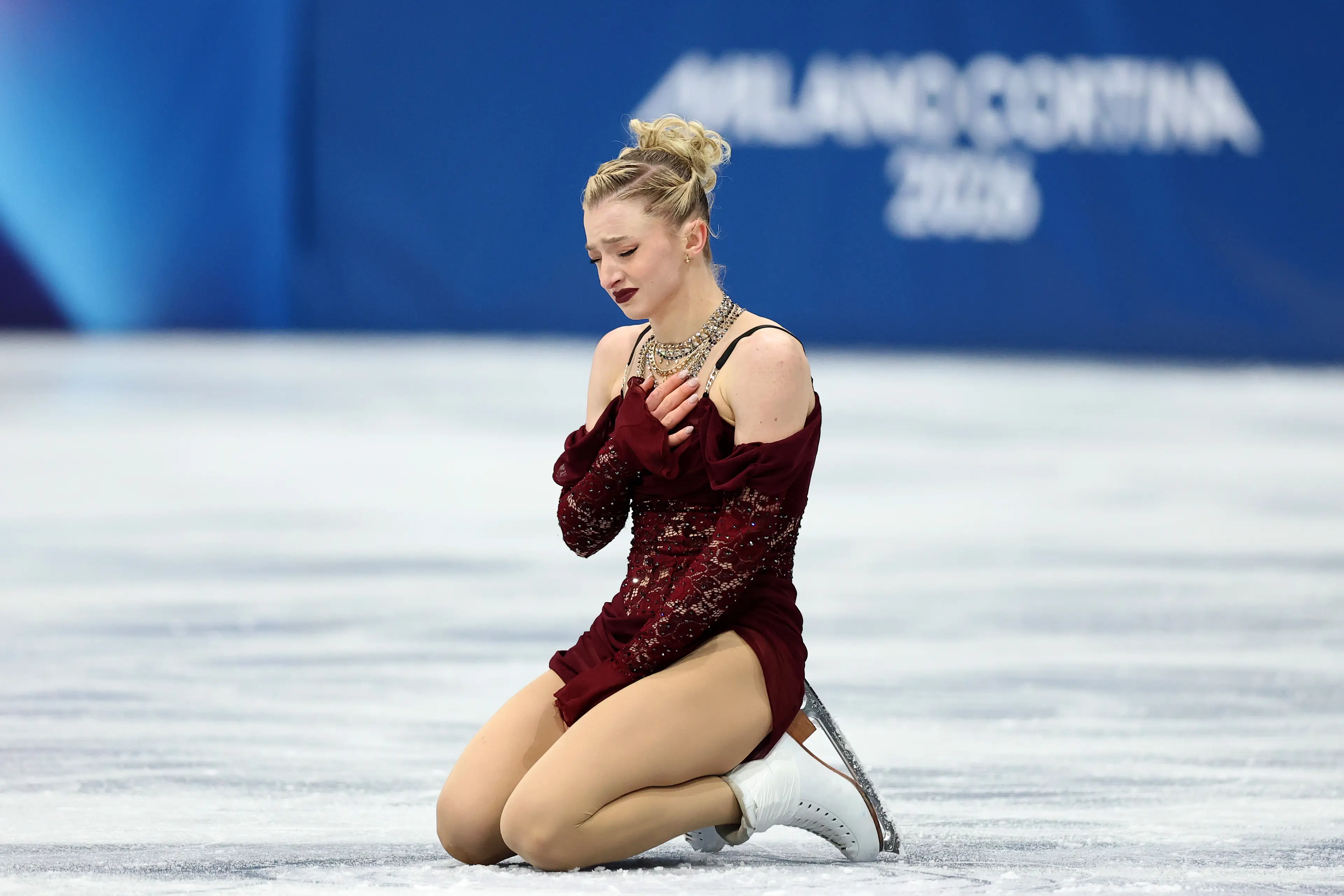 The internet rushed in to praise the figure skater's candid comments (Joosep Martinson/Getty Images)