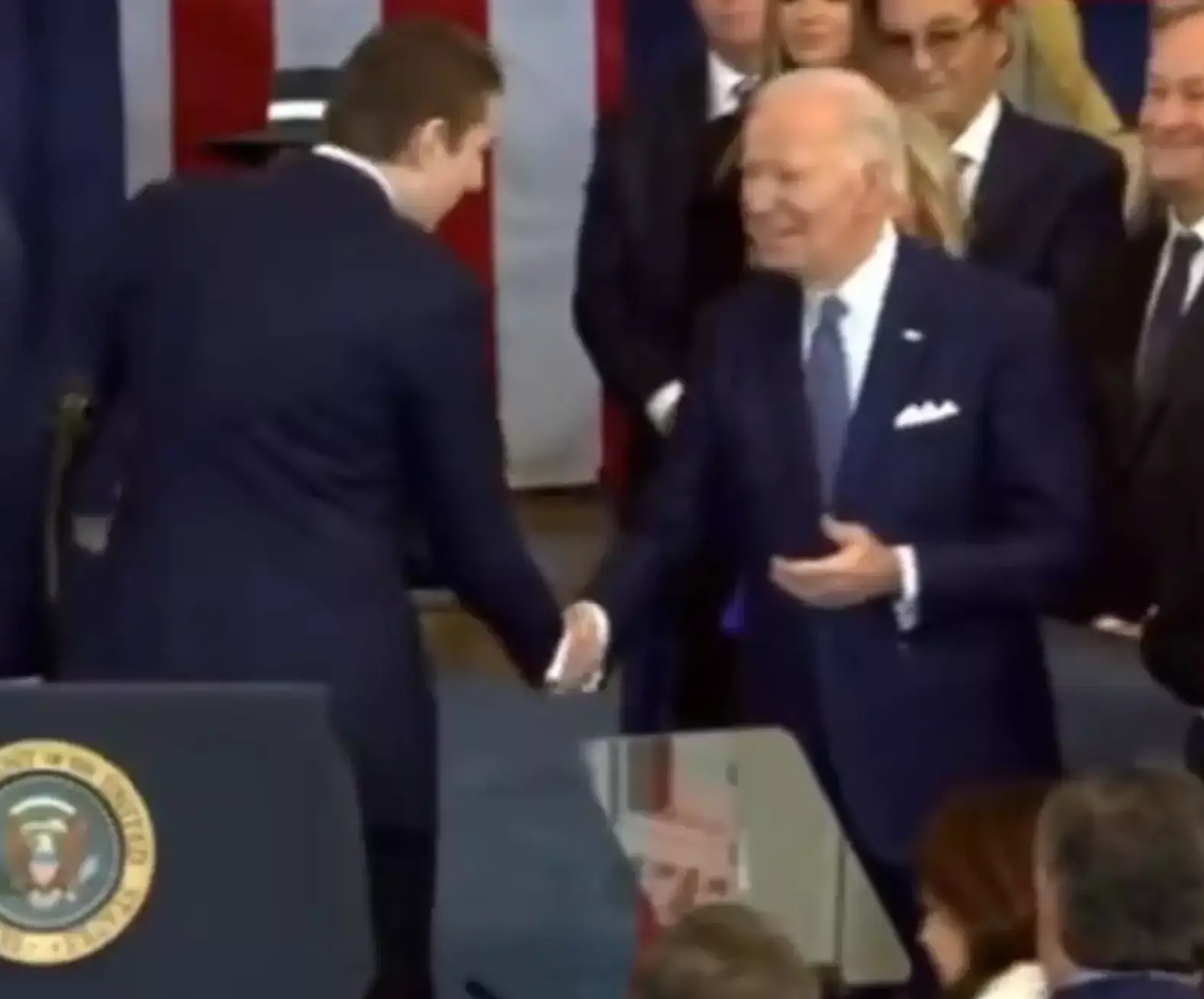A lip-reader offered one explanation as to what the teen said to Biden during Donald Trump's inauguration (X)