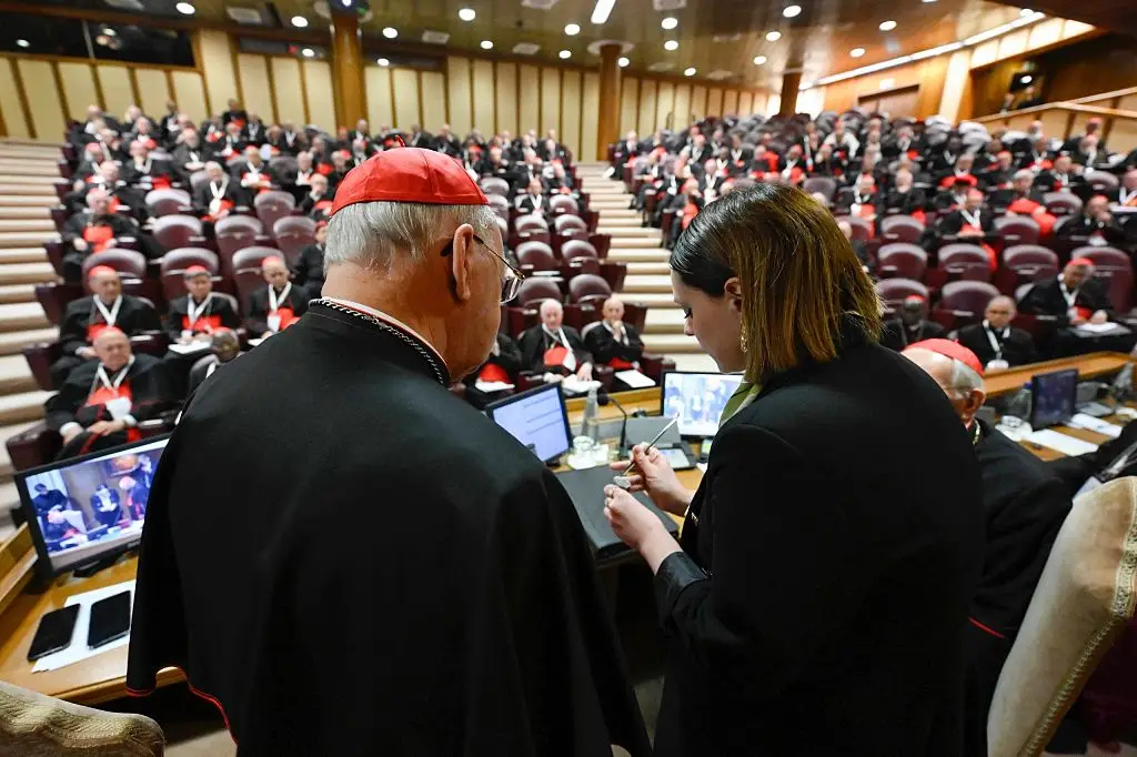 The smoke signifies whether a new pope has been chosen (Vatican Media / Handout/Anadolu via Getty Images)