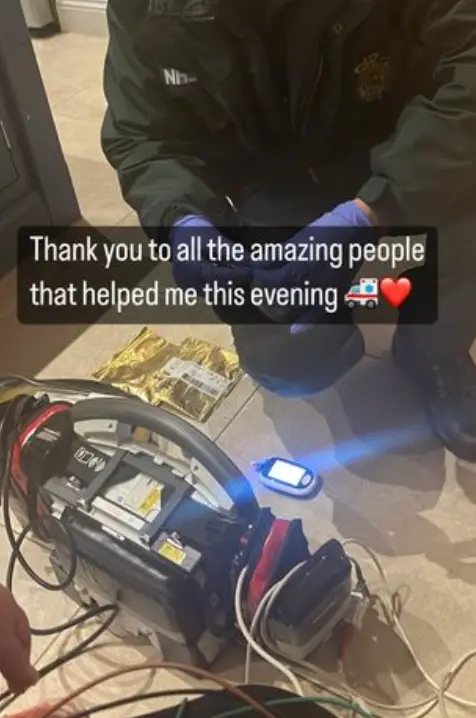 Not all of Collins' followers were impressed with her sharing images of the ambulance and paramedics on social media.