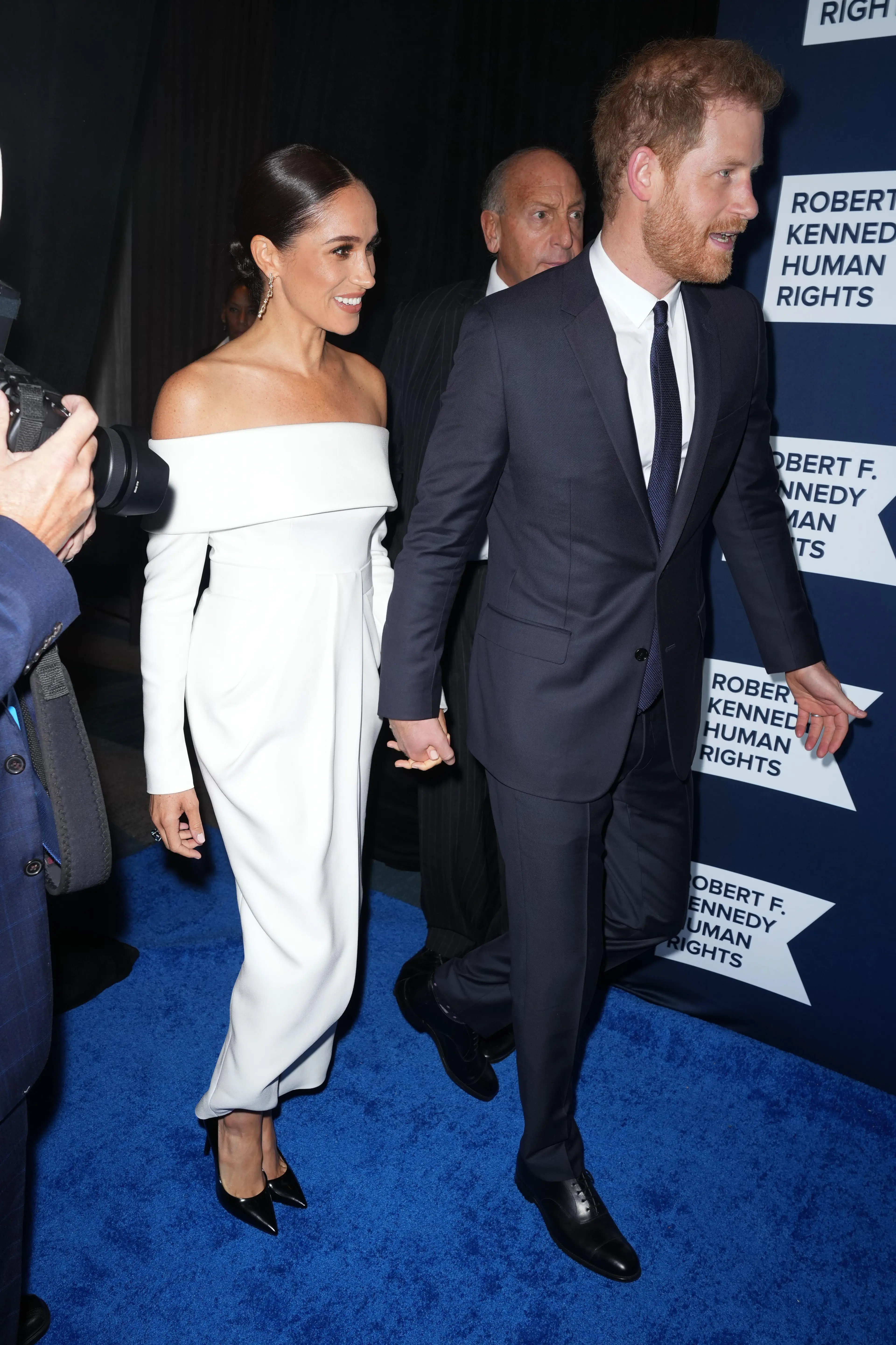 Prince Harry and Meghan Markle were grilled by journalists about their new Netflix series.