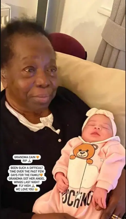 Azaylia Cain with Ashley's grandmother.