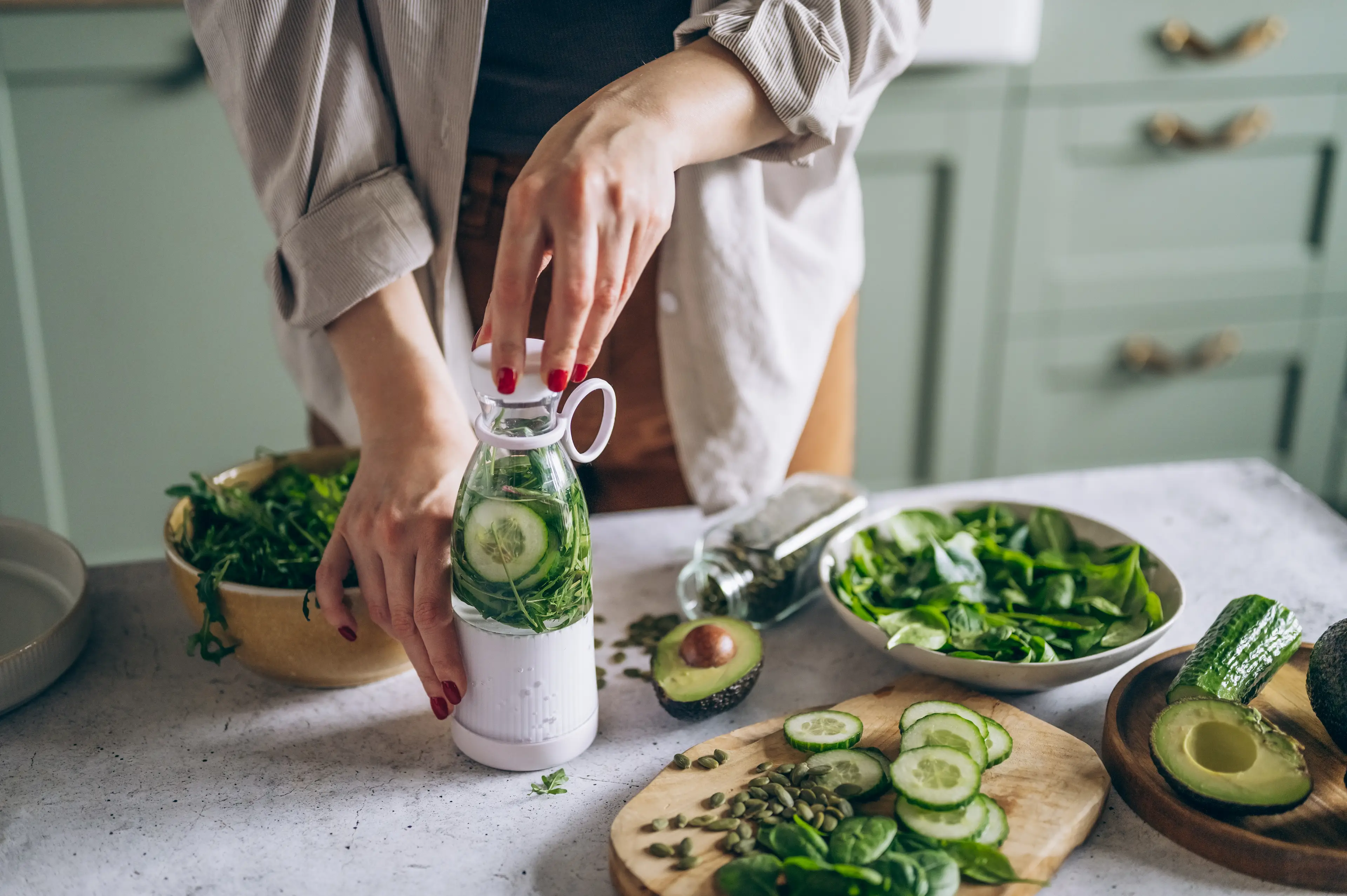 Many TikTok posters are sharing supergreen smoothies and upping their fibre intake (Getty Stock Images)