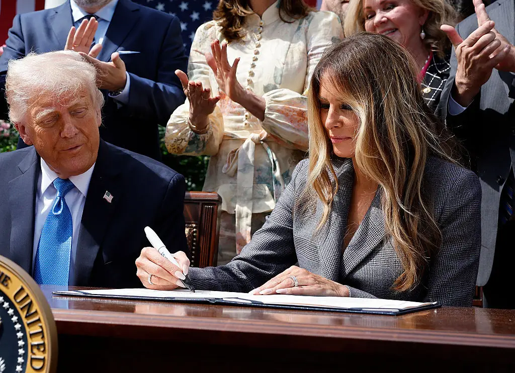 Melania Trump signed the Take It Down Act on Monday (19 May) (Chip Somodevilla / Staff / Getty Images)