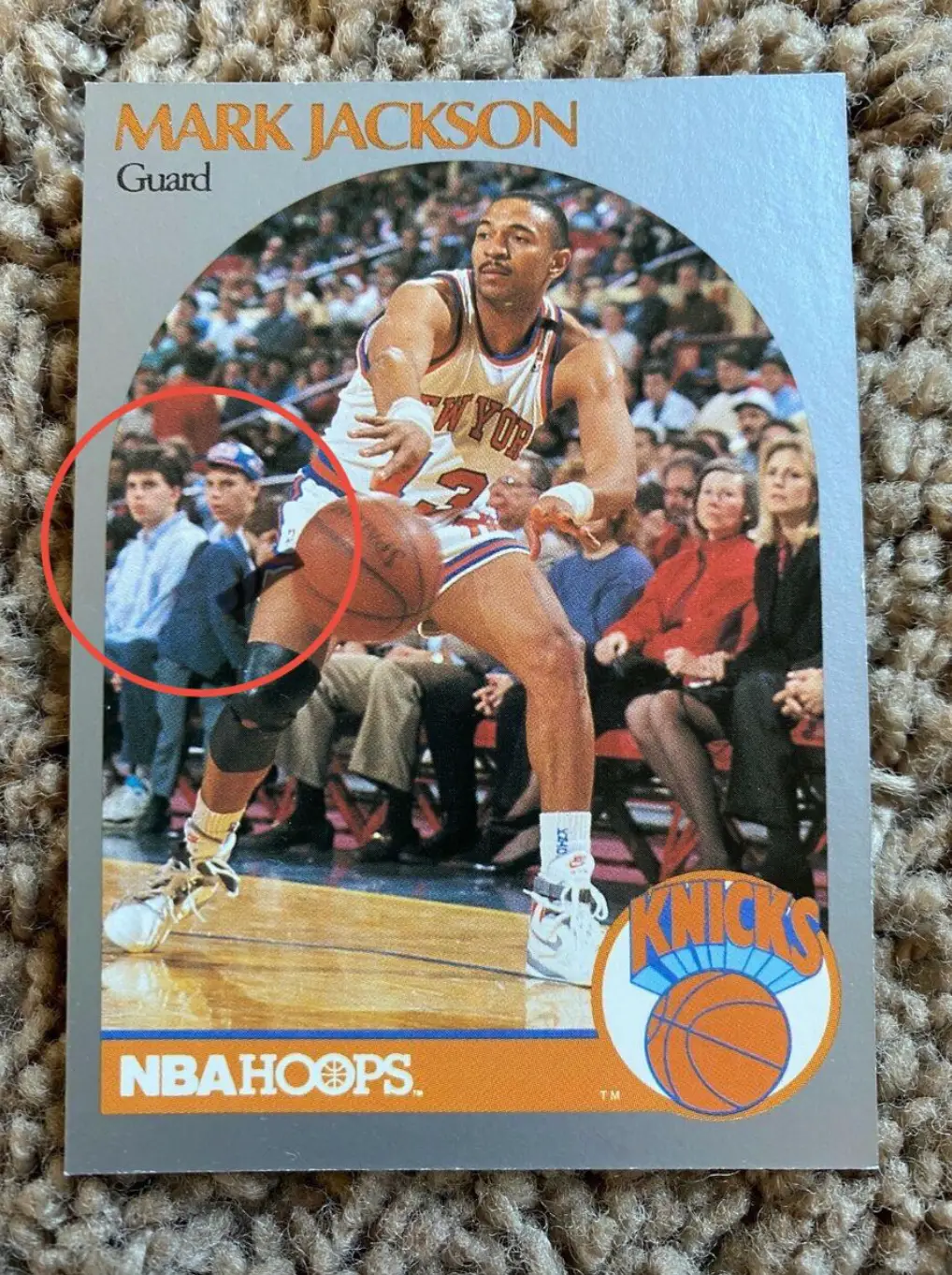 The 'crazy' basketball card in question (Reddit)