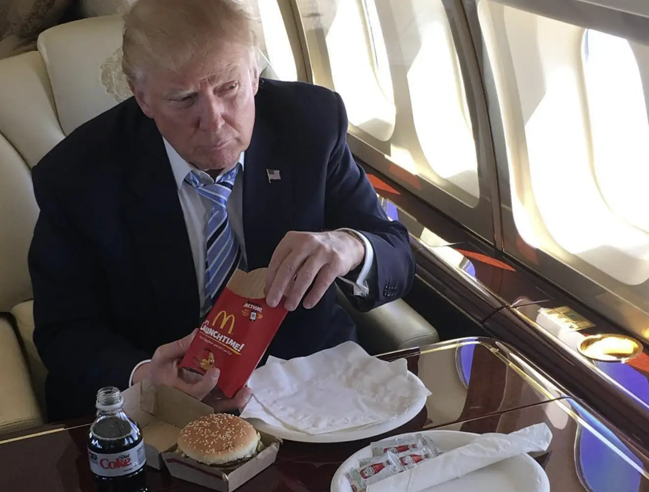He loves McDonald's, KFC and Diet Coke in particular (instagram/@realdonaldtrump)