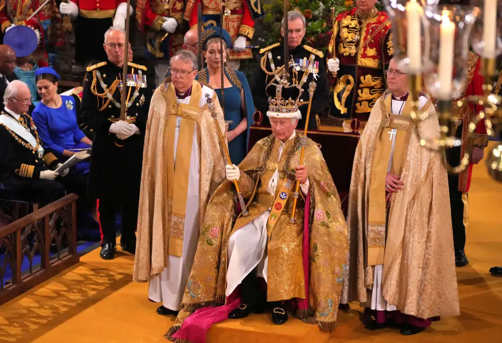King Charles III at his coronation in 2023. (Aaron Chown - WPA Pool/Getty Images)