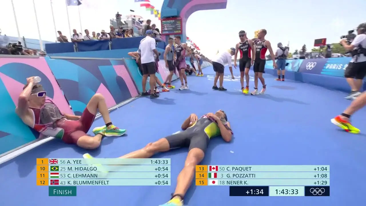 The temperatures meant that the athletes struggled. (BBC)