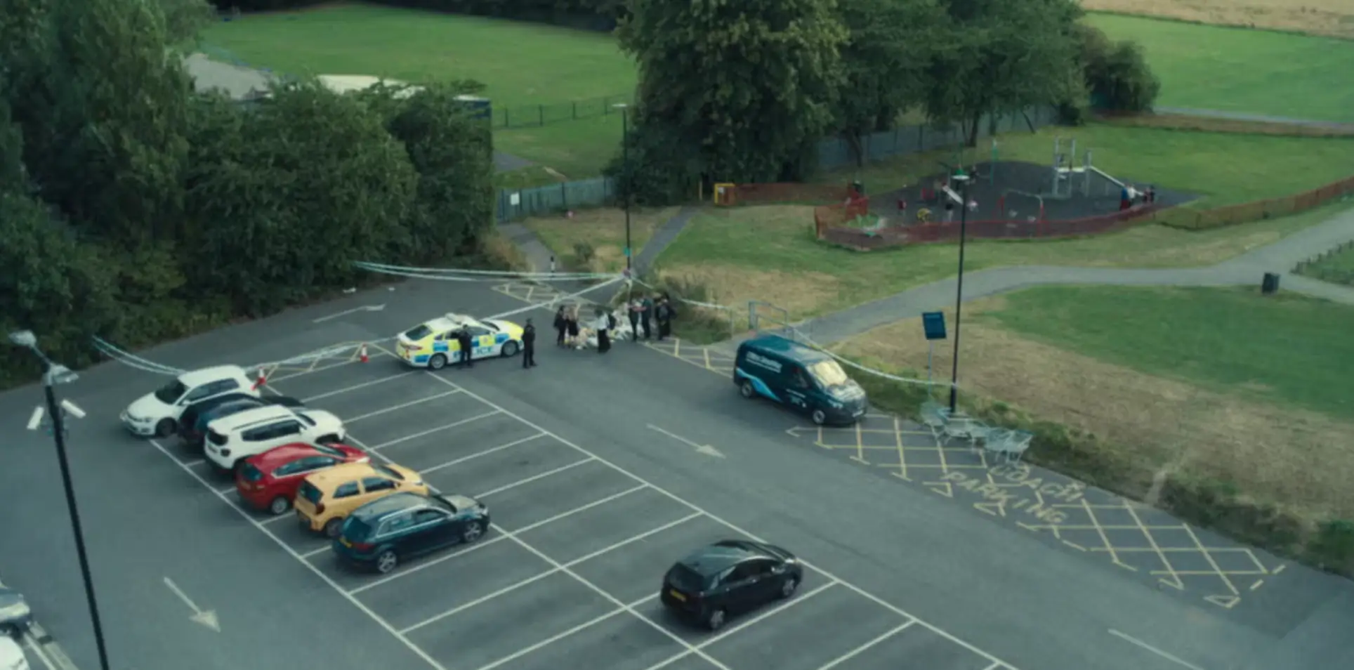 Adolescence director Philip Barantini opened up about episode two's incredible drone shot (Netflix)