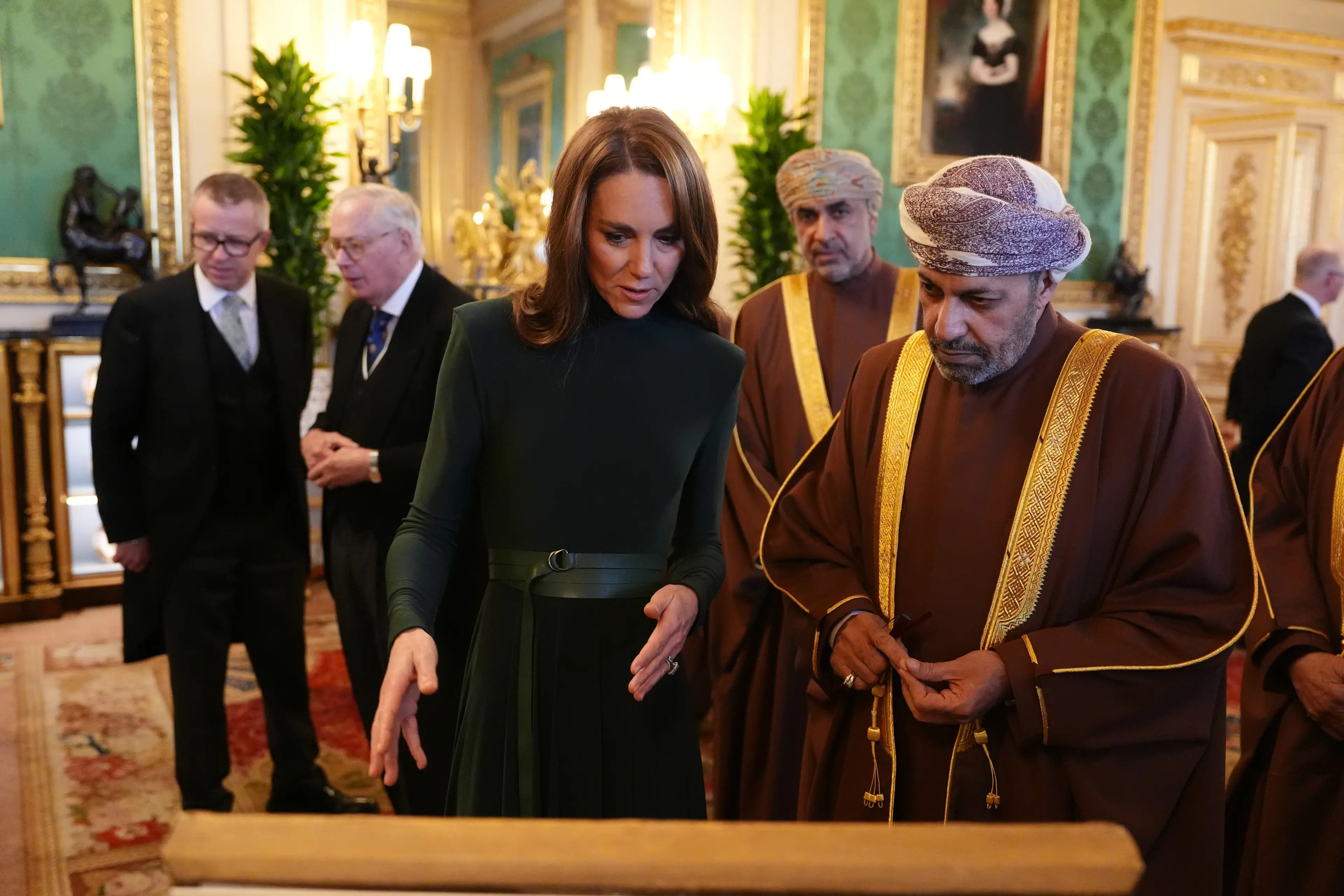 Kate spent time with the Sultan (Jonathan Brady/Press Association)