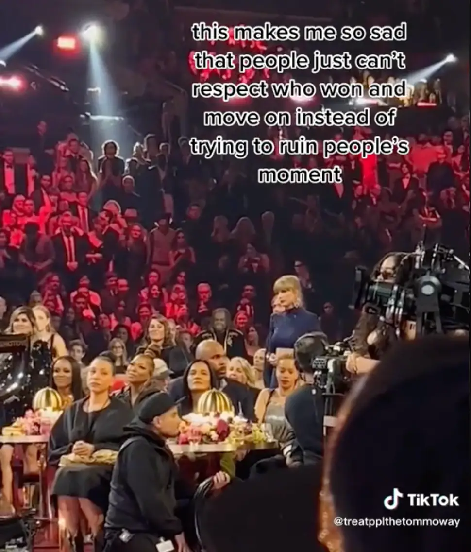 Taylor Swift during last night's Grammys.