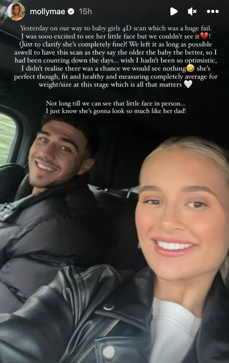 Molly-Mae felt emotional after the scan.