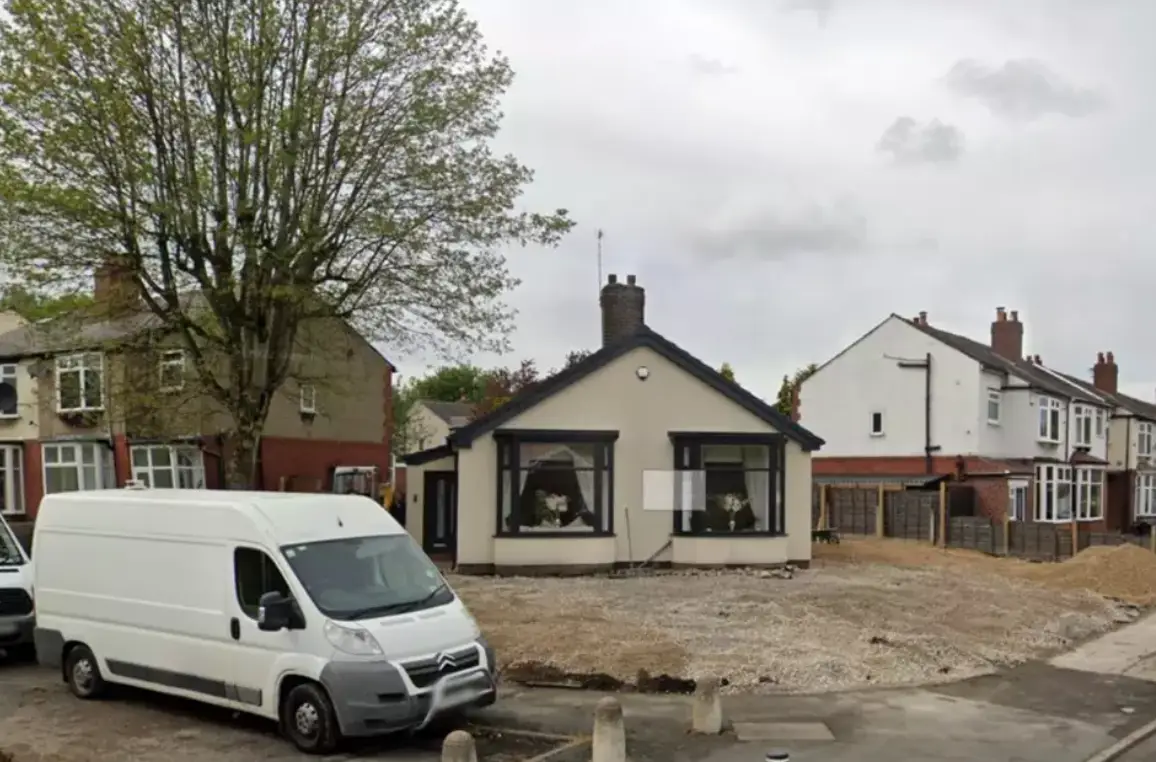 The front garden during the renovation.