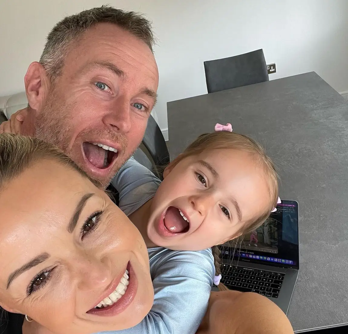 James Jordan with wife Ola and daughter Ella.