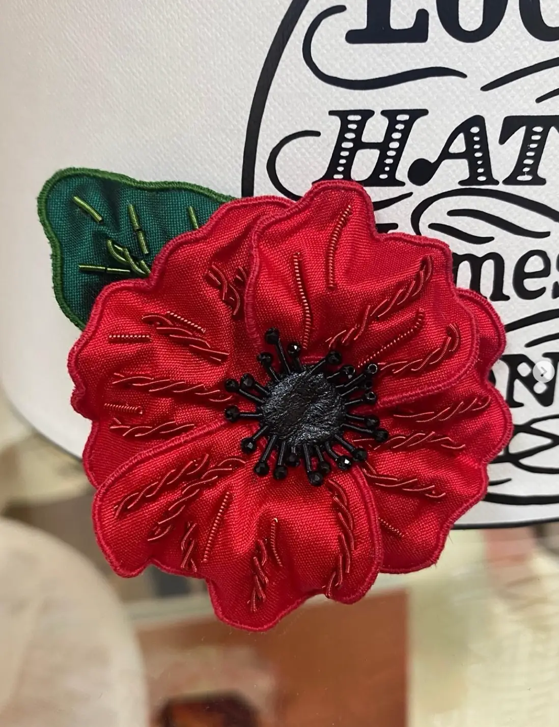 Kate's poppy reportedly cost £500 (Instagram/@lockhatters)