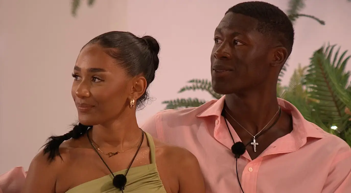 It looks as though Jess wants to be 'closed off' with Ayo, but he is still 'open' to Mimii. (ITV)