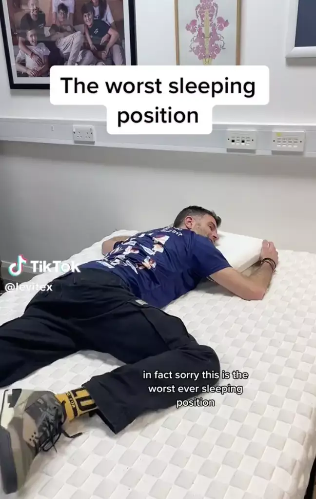 Whatever you do, avoid this sleeping position called the 'car crash'.