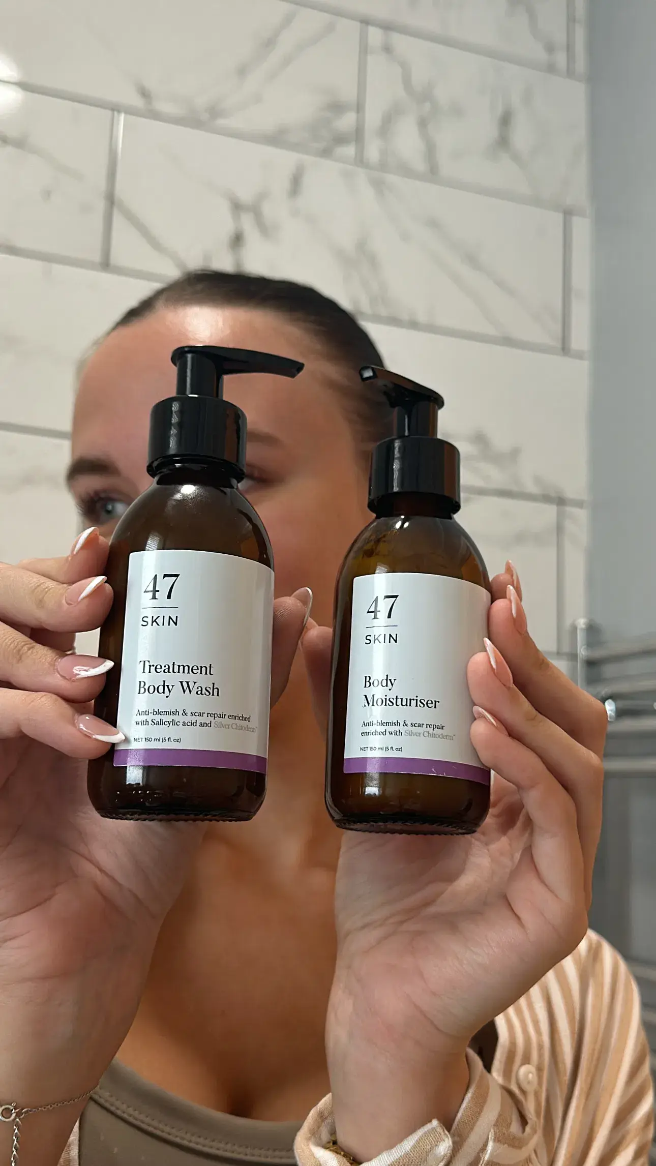 The brand's body wash and moisturiser is selling fast (47 Skin) 