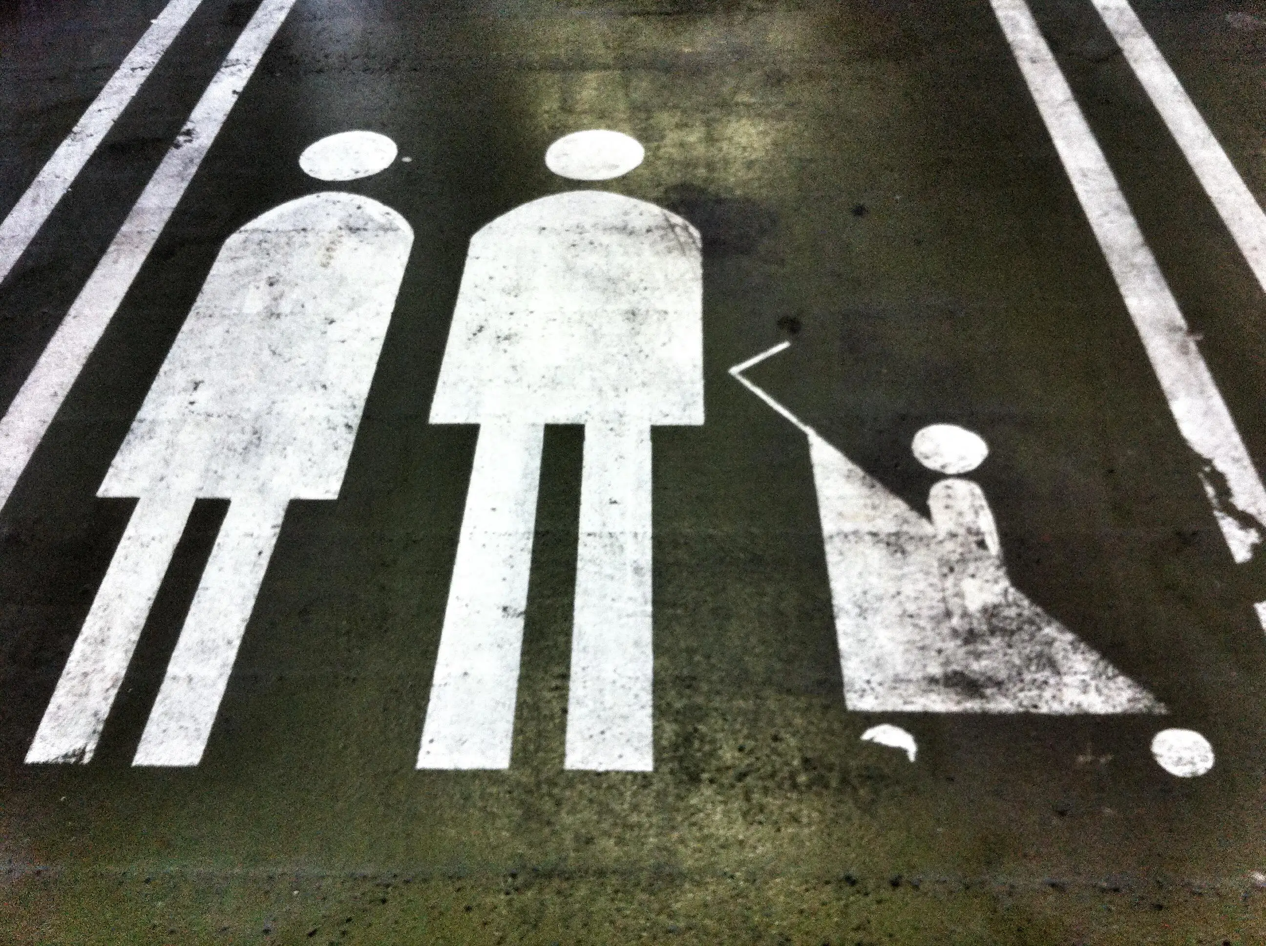 The mum dropped her family off before finding a suitable parking space.