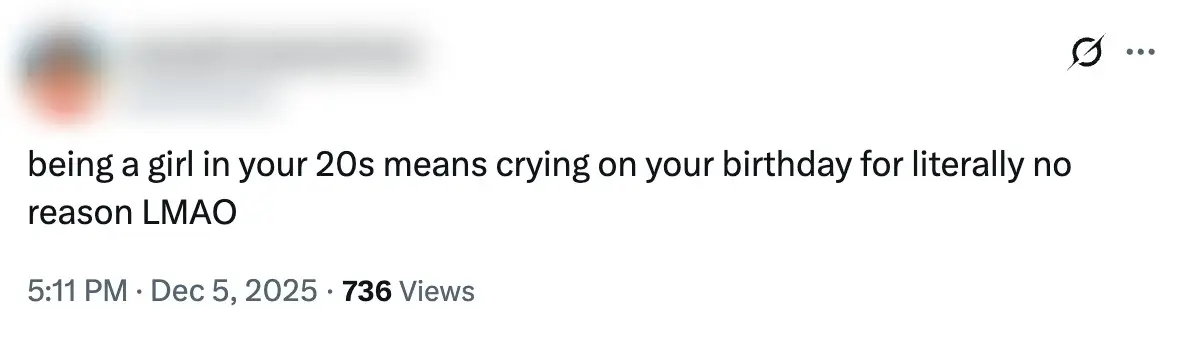 If you cry on your birthday, it turns out you're not alone (X)