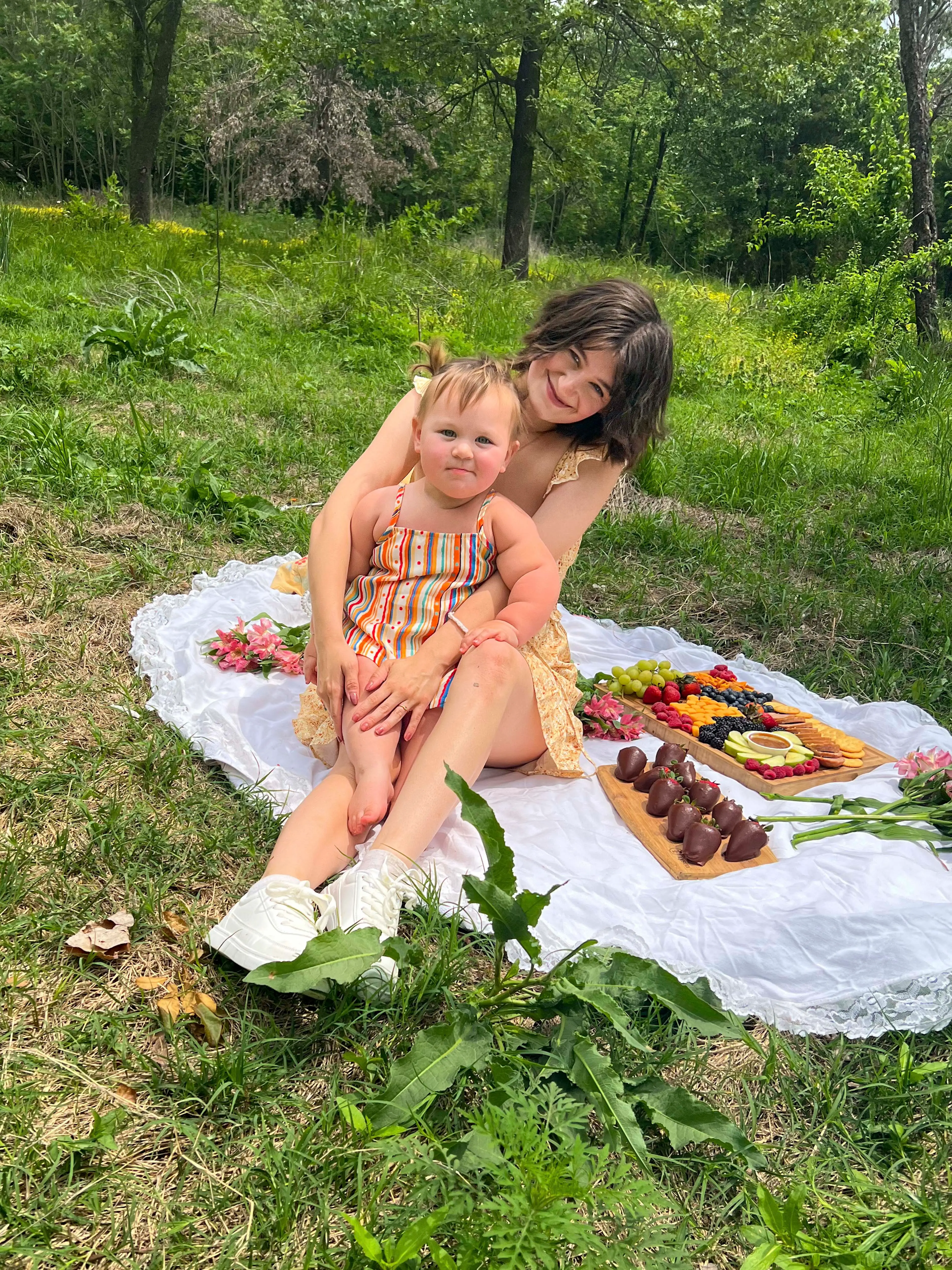 Mum Clara Thomas with her toddler Magnolia.