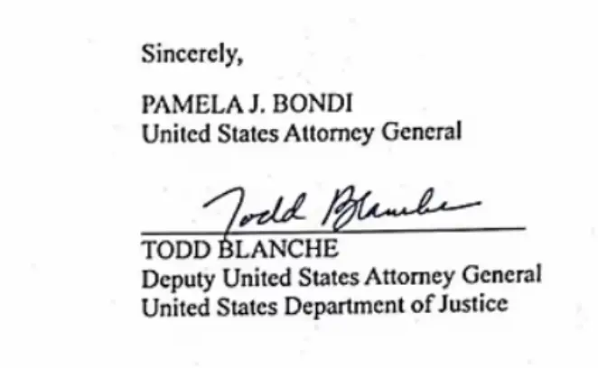Pam Bondi released the whole list of those who'd appeared in the files (DOJ)