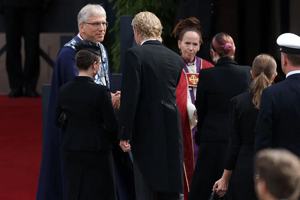 Queen Mette-Marit of Norway's son Marius Borg Høiby was allowed to attend King Harald's funeral today (9 September) despite being on house arrest (ODD ANDERSEN / Contributor / Getty Images)