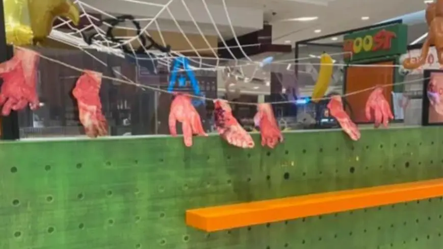 Juice shop slammed for going 'too far' with 'appalling' Halloween decorations