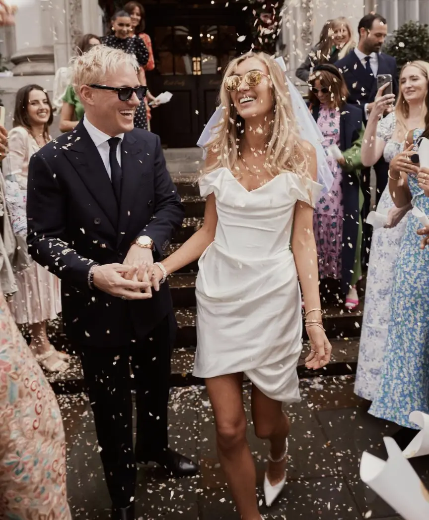 Jamie and wife Sophie on their special day.