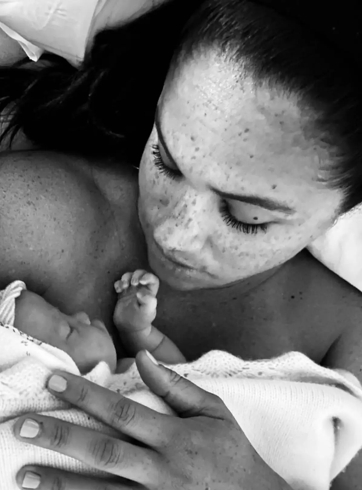 Meghan also shared an adorable picture from little Lilibet's birth (Instagram/meghan)