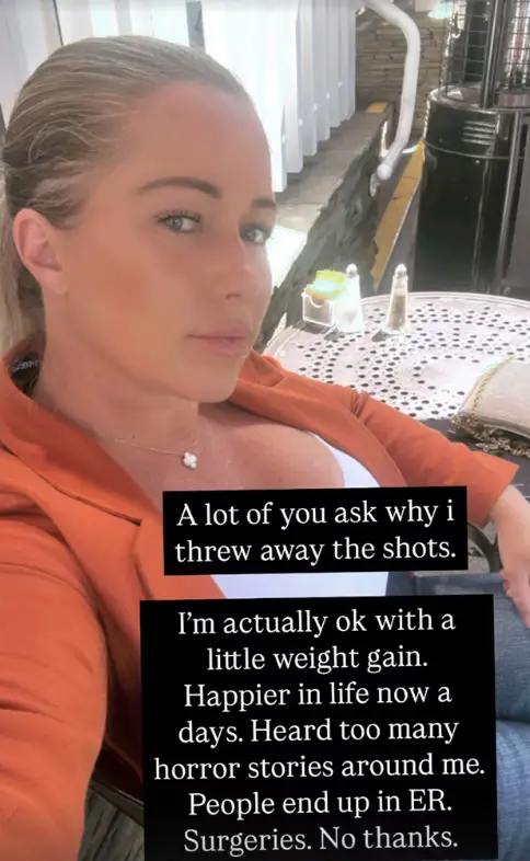 Her reasoning was due to possible health complications (Instagram/Kendra Wilkinson)