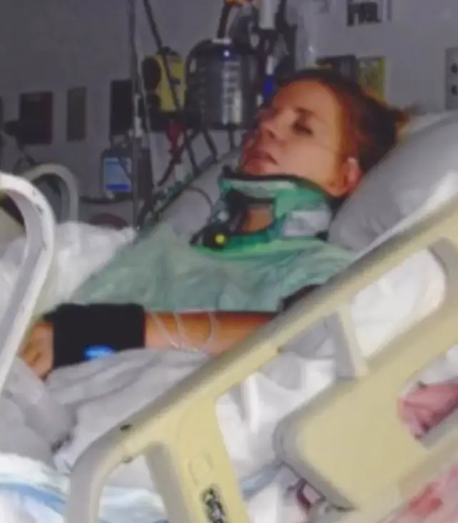 Rachelle 'knew almost instantly' that she was paralysed after landing 'headfirst' in the shallow end of the pool.